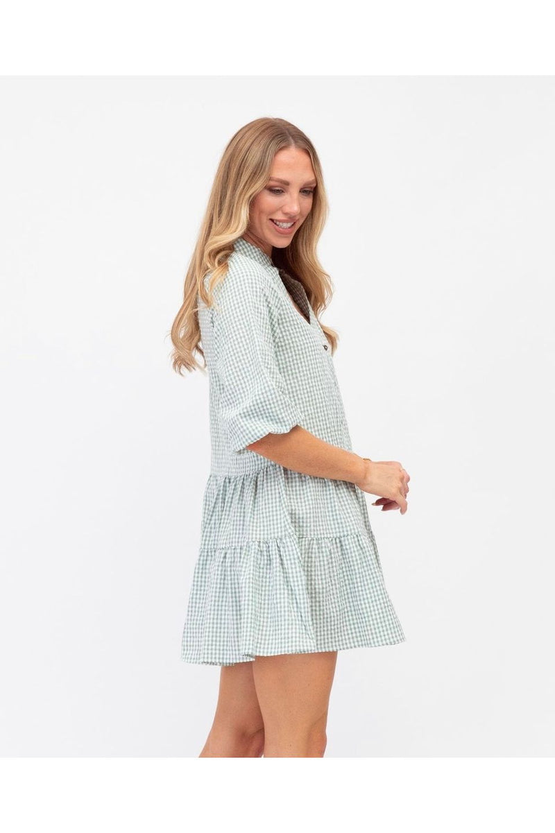 Kalli Gingham Dress Mint