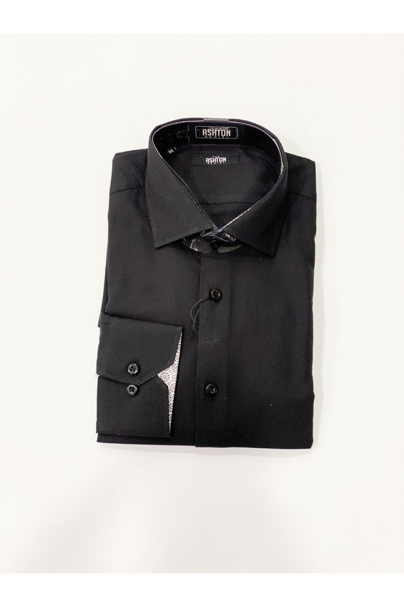 A&D Long Sleeve Dress Shirt Black
