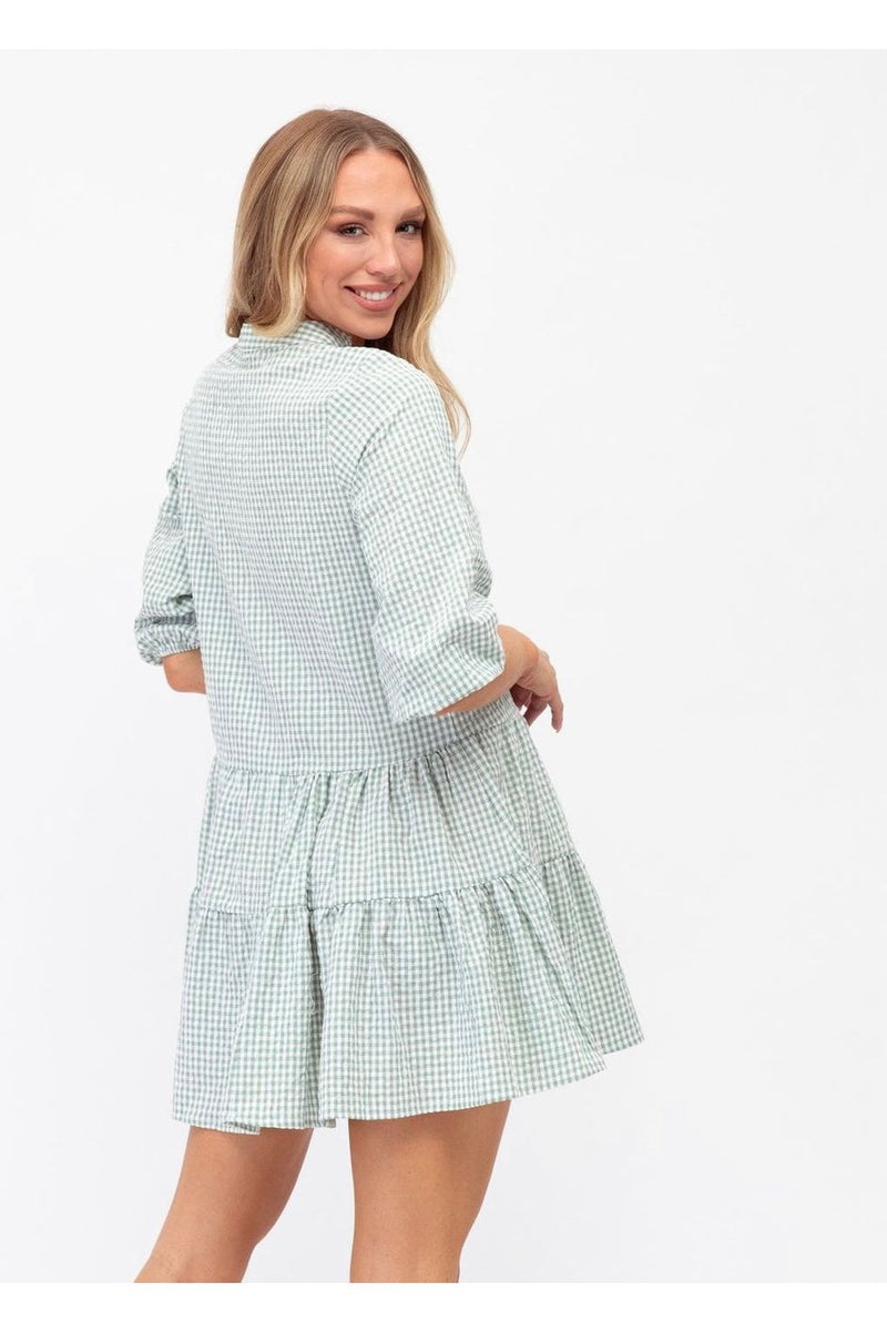 Kalli Gingham Dress Mint