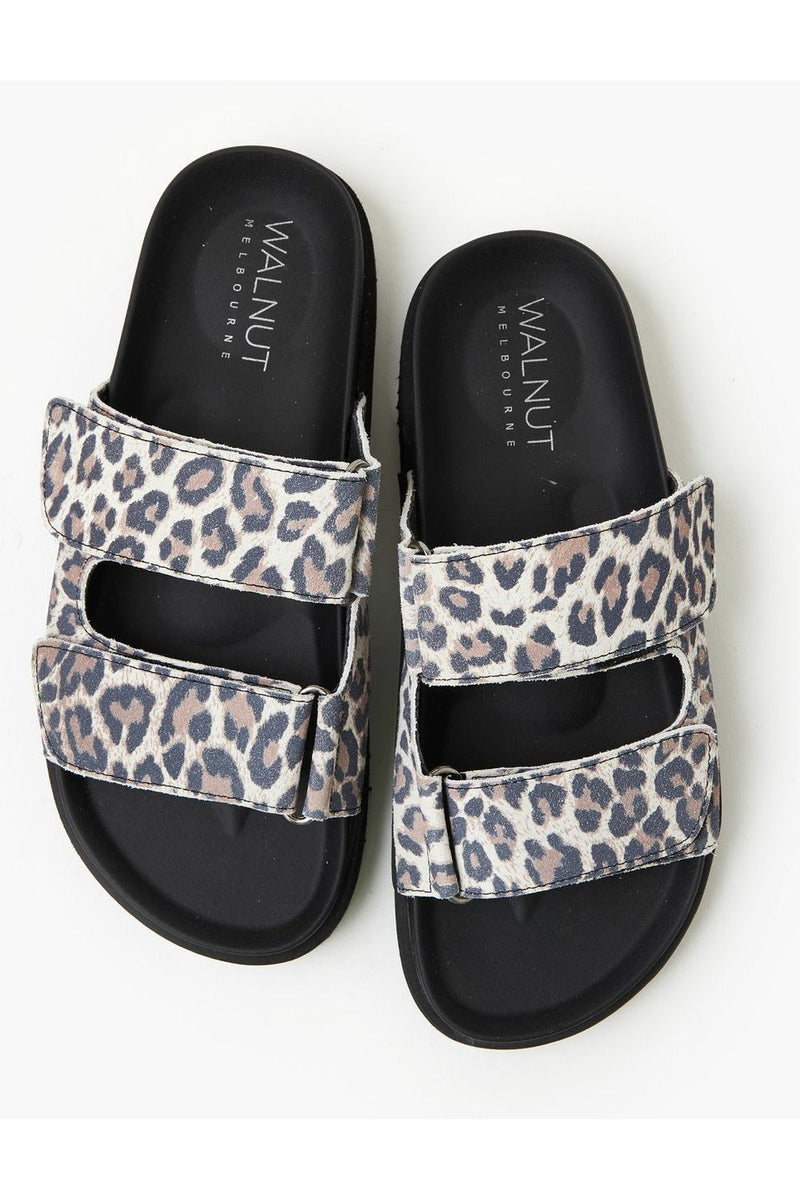 Mel Leather Slide Leopard